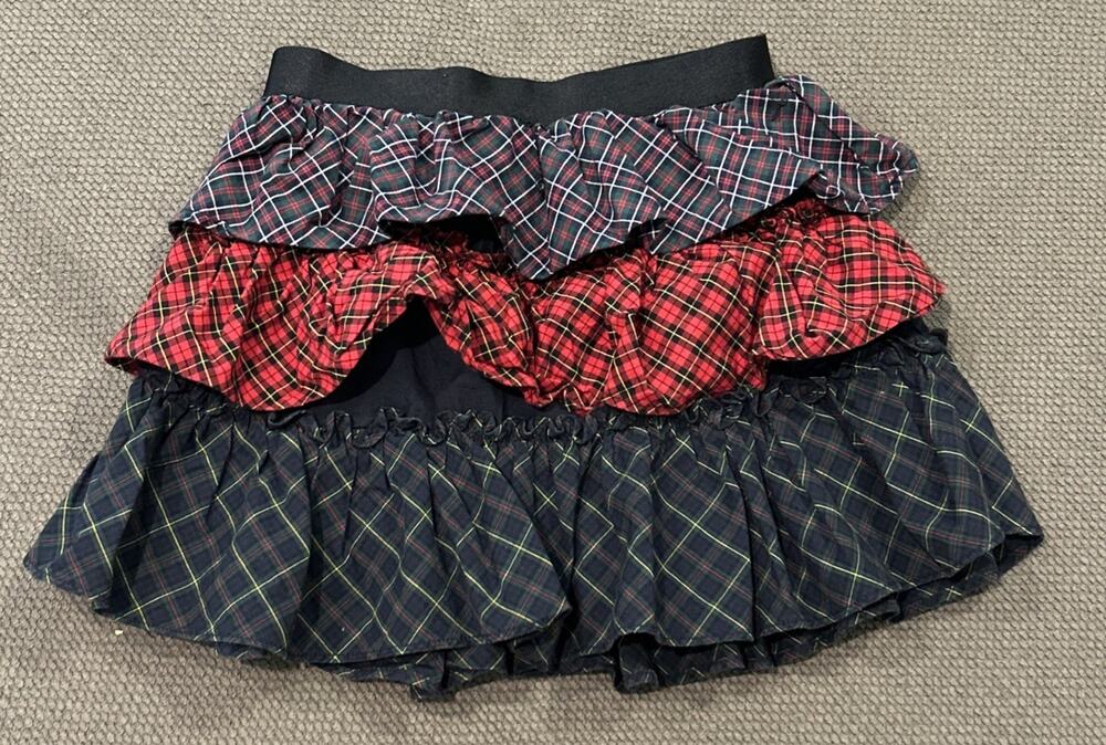Girls POLO By Ralph Lauren Plaid Ruffle Skirt Size 5 *B3